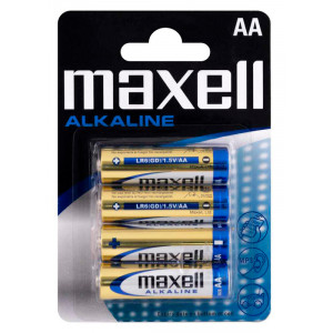 MAXELL αλκαλικές μπαταρίες AA LR6 MN1500, 1.5V, 4τμχ MN1500-4PACK