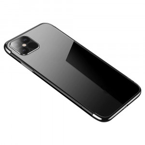 POWERTECH θήκη Clear color MOB-1554, iPhone 12 mini, μαύρη MOB-1554