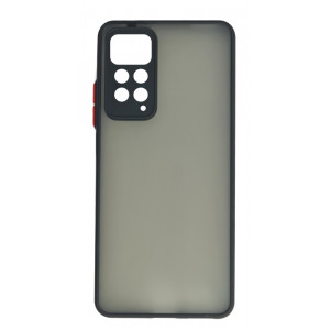 POWERTECH Θήκη Color Button MOB-1760, Xiaomi Redmi Note 11/11S, μαύρη MOB-1760