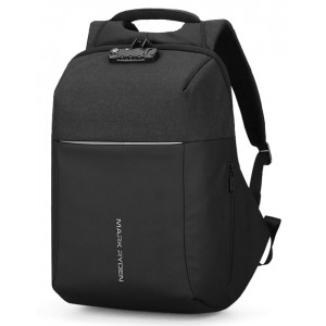 MARK RYDEN τσάντα πλάτης MR6768, θήκη laptop 15.6, λουκέτο TSA, μαύρη MR6768-00