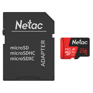 NETAC κάρτα μνήμης MicroSDXC P500 Extreme Pro, 256GB, 100MB/s, Class 10 NT02P500PRO-256G-R