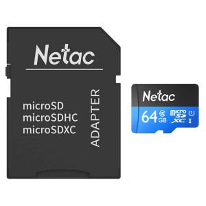 NETAC κάρτα μνήμης MicroSDXC P500 Standard, 64GB, 90MB/s, Class 10 NT02P500STN-064G-R