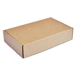 Χαρτοκιβώτιο συσκευασίας PAP-0002, τρίφυλλο, 20x13x3.5cm, καφέ, 100τμχ PAP-0002