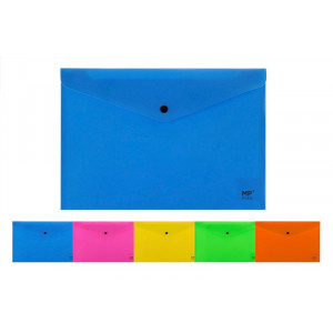 MP πλαστικός φάκελος Α4 με κούμπωμα PC005, 33x23cm, διάφορα χρώματα PC005