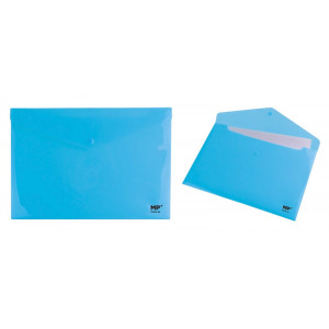 MP πλαστικός φάκελος Α4 με κούμπωμα PC005-AA, 33x23cm, μπλε PC005-AA