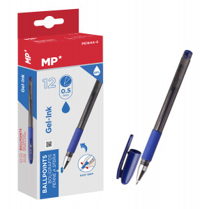 MP στυλό διαρκείας gel PE164A-S, 0.5mm, μπλε, 12τμχ PE164A-S