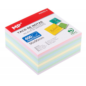 MP αυτοκόλλητα χαρτάκια σημειώσεων PN032-2, 90x90mm, 400τμχ, χρωματιστά PN032-2