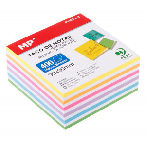 MP αυτοκόλλητα χαρτάκια σημειώσεων PN032-3, 90x90mm, 400τμχ, χρωματιστά PN032-3