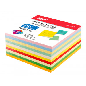 MP Αυτόλλητα χαρτάκια σημειώσεων PN032, 90 x 90mm, 400τμχ, χρωματιστά PN032