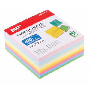 MP αυτοκόλλητα χαρτάκια σημειώσεων PN032-4, 90x90mm, 400τμχ, χρωματιστά PN032-4