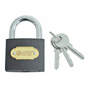 MEGA λουκέτο ασφαλείας 24450, 3x κλειδιά, μεταλλικό, 50mm PR-24450