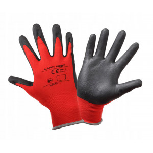 LAHTI PRO αντιολισθητικά γάντια εργασίας L2212, 8/M, κόκκινο-μαύρο PR-L221208K