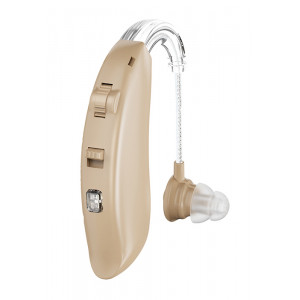 POWERTECH ακουστικό βαρηκοΐας PT-1095 με θήκη, επαναφορτιζόμενο, μπεζ PT-1095