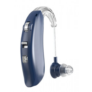 POWERTECH ακουστικό βαρηκοΐας PT-1096, επαναφορτιζόμενο, Bluetooth, μπλε PT-1096
