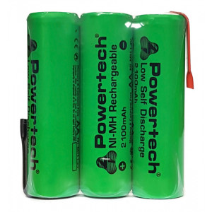 POWERTECH επαναφορτιζόμενη μπαταρία PT-793 2100mAh, AΑ (HR6), 3τμχ PT-793