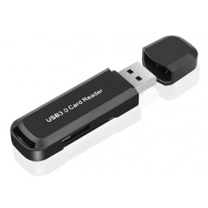 POWERTECH mini card reader USB 3.0 PT-892, SD card, μαύρος PT-892