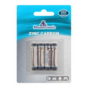 POWERTECH Zinc Carbon μπαταρίες PT-948, AAA R03 1.5V, 4τμχ PT-948