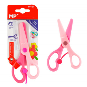 MP παιδικό ψαλίδι χαρτιού PT119, πλαστικό, 13.5cm, ροζ PT119-PK