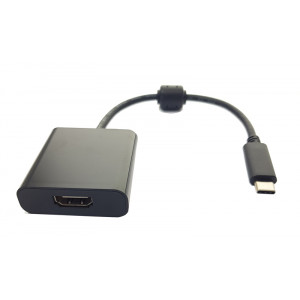POWERTECH Premium Quality Converter Type C σε HDMI, ferrites, Black PTH-017
