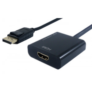 POWERTECH converter DisplayPort σε HDMI PTH-033, active, 4K, μαύρο PTH-033