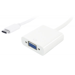 POWERTECH converter USB Type-C σε VGA PTH-034, Full HD, λευκό PTH-034