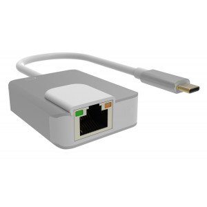 POWERTECH αντάπτορας USB Type-C σε RJ45+PD PTH-056, 10/100/1000M, ασημί PTH-056