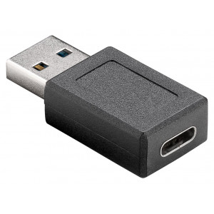 POWERTECH αντάπτορας USB 3.1 αρσενικό σε USB-C θηλυκό PTH-066, μαύρο PTH-066