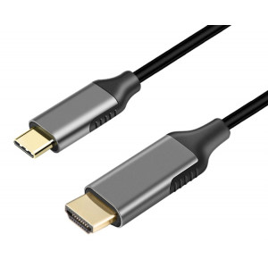 POWERTECH καλώδιο USB-C σε HDMI PTH-074, 8K, 1.8m, μαύρο PTH-074