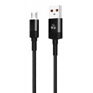 POWERTECH Καλώδιο USB σε Micro USB eco round PTR-0080, copper, 1m, μαύρο PTR-0080