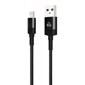 POWERTECH Καλώδιο USB σε Lightning eco round PTR-0082, copper, 1m, μαύρο PTR-0082