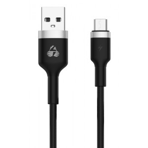 POWERTECH καλώδιο USB σε Micro USB metal PTR-0094, 15W 3A, 1m, μαύρο PTR-0094