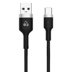 POWERTECH καλώδιο USB σε USB-C metal PTR-0096, 15W 3A, 1m, μαύρο PTR-0096