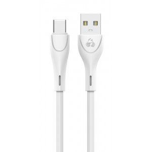 POWERTECH καλώδιο USB σε USB-C eco round PTR-0105, 15W 3A, 1m, λευκό PTR-0105