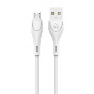 POWERTECH καλώδιο USB σε Micro USB eco round PTR-0106, 15W 3A, 1m, λευκό PTR-0106