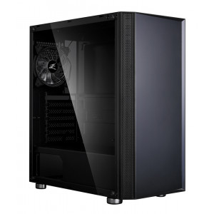 ZALMAN PC case R2 mid tower 420x207x457mm, 1x fan, διάφανο πλαϊνό, μαύρο R2-BK