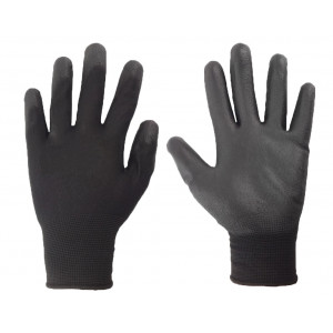 Αντιολισθητικά γάντια εργασίας PU REK4, μαύρο REK4