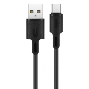 ROCKROSE καλώδιο USB σε Micro USB Beta AM, 2.4A 12W, 1m, μαύρο RRCS01M
