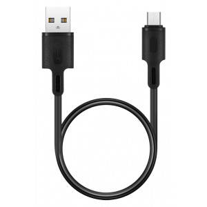 ROCKROSE καλώδιο USB σε Micro USB Beta AM Mini, 2.4A 12W, 30cm, μαύρο RRCS01MM