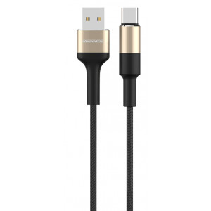 ROCKROSE καλώδιο USB σε USB Type-C Acacia AC, 2.4A 12W, 1m, χρυσό-μαύρο RRCS05C
