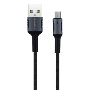 ROCKROSE καλώδιο USB σε Micro USB Armour AM, 2.4A 12W, 1m, μαύρο-μπλε RRCS06M