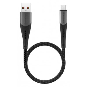 ROCKROSE καλώδιο USB σε Micro USB Diesel AM Mini, 2.4A 12W, 30cm, μαύρο RRCS10MM
