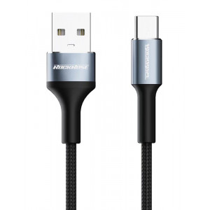 ROCKROSE καλώδιο USB σε USB-C Aspire AC, 2.4A, 1m, μαύρο RRCS16C
