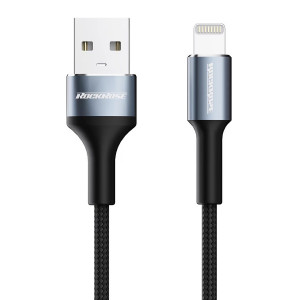 ROCKROSE καλώδιο USB σε Lightning Aspire AL, 2.4A, 1m, μαύρο RRCS16L