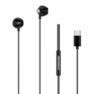 ROCKROSE earphones με μικρόφωνο Sense TC, USB-C, 1.2m, μαύρα RRWE25