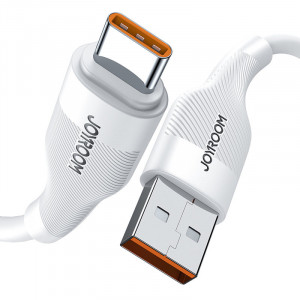 JOYROOM καλώδιο USB σε USB-C S-1060M12C, 6A, 1m, λευκό S-1060M12C-WH