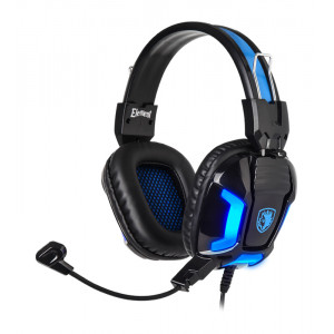 SADES Gaming Headset Element SA-702-BL, blue LED, 3.5mm, 40mm ακουστικά SA-702-BL