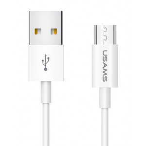 USAMS καλώδιο Micro USB σε USB US-SJ284, 2A, 1m, λευκό SJ284USB01