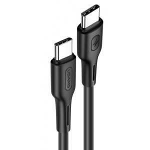 USAMS καλώδιο USB Type-C U43, 5A 100W, PD, 1.2m, μαύρο SJ459USB01