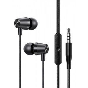 USAMS earphones με μικρόφωνο EP-42, 3.5mm, 1.2m, μαύρα SJ475SGHSTZ01