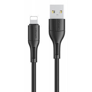 USAMS καλώδιο USB σε Lightning U68, 2A, 1m, μαύρο SJ500USB01